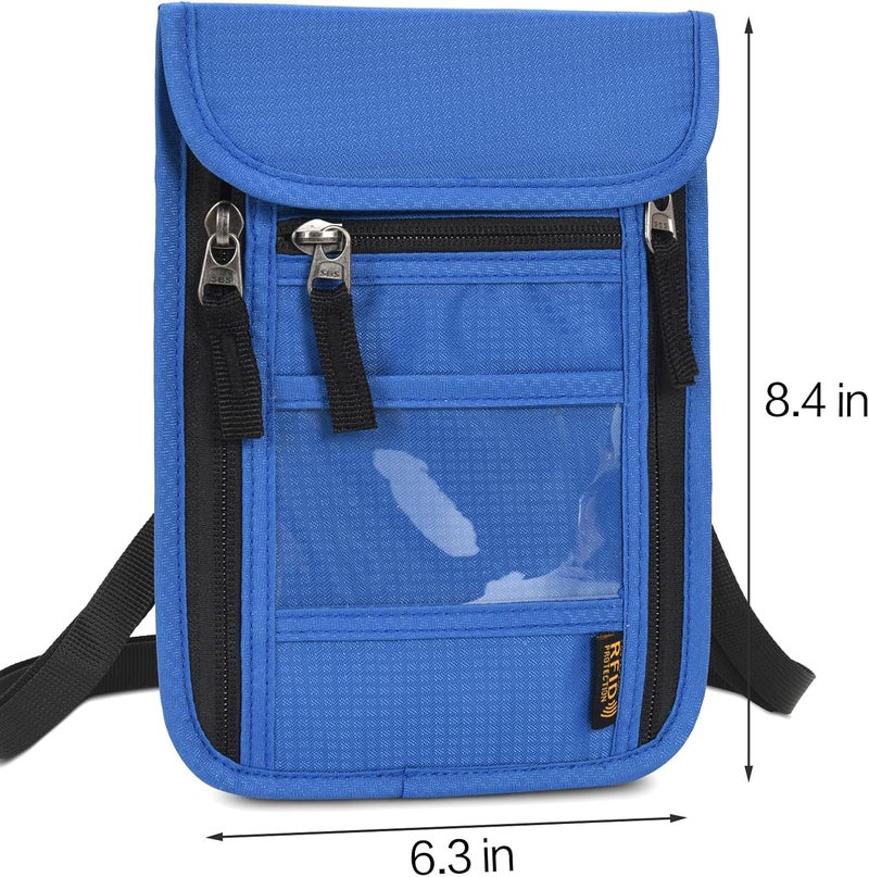 Arouselove Neck Wallet Lightweight RFID Blocking Waterproof Travel Pouch for Women Men - Image 3